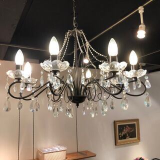 シャンデリア LED対応 8灯 クリスタルガラス リビング ダイ...