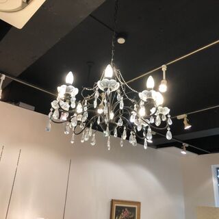 シャンデリア LED対応 8灯 クリスタルガラス リビング ダイニング サングリエ 照明の画像