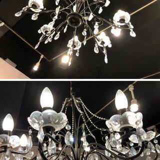 シャンデリア LED対応 8灯 クリスタルガラス リビング ダイニング サングリエ 照明の画像