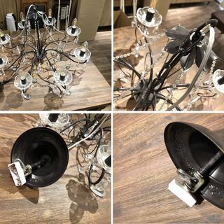 シャンデリア LED対応 8灯 クリスタルガラス リビング ダイニング サングリエ 照明の画像