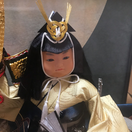 【売り切れました】【五月人形】嘉房作　風神雷神　10号　箱付　ショーケース入　勝兜　祝兜　AG1021-7