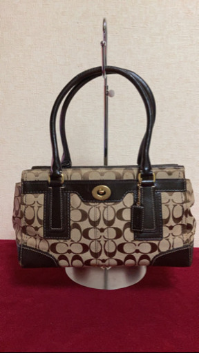 5344  COACH ハンドバッグ 茶色 オシャレ