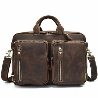 【値下げしました】本革製ビジネスバッグ（リュックサック、ショルダーバッグ、ハンドバッグの３ウェイ）の画像