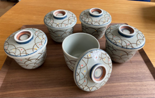 新品未使用　武蔵野　蒸し碗　和食器　5個セット