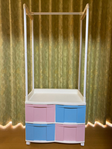 引き出し付きハンガーラック(子ども用サイズ)