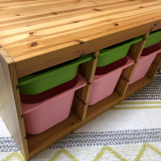 [お取引中]　急募　IKEA 収納　子供　トロファスト　TROFASTの画像