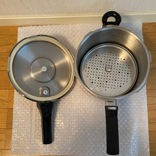 【取引終了・0円】ワンダーシェフ圧力鍋（ガス火・中古品）