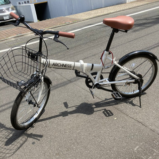 20インチ折りたたみ自転車カゴ付きの画像