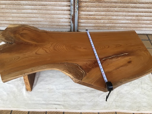 欅ダイニングテーブル天板　一枚板　無垢材　磨き加工済み