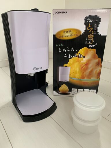 ドウシシャ 電動かき氷機 ふわふわ とろ雪 DTY-17BK