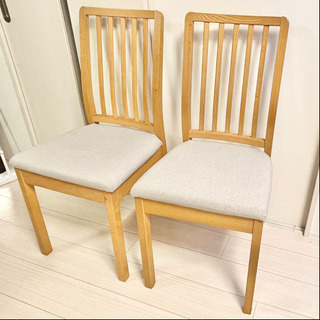 （取引中）ダイニングテーブル&椅子二脚　IKEAの画像