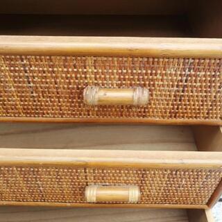 ラタン家具　収納4段　籐 チェストの画像