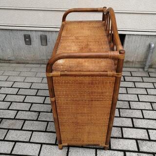 ラタン家具　収納4段　籐 チェストの画像