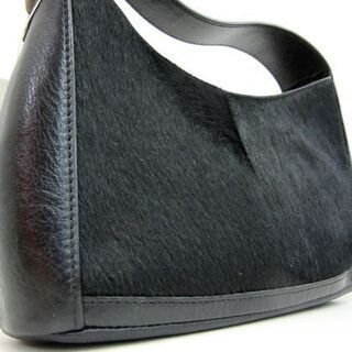 未使用・保管品 ARMANI EXCHANGE ハラコレザー使用 ハンドバッグ ブラック B5BA260 スタッズ アルマーニエクスチェンジ 札幌 厚別店の画像