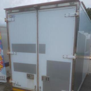【香取市山之辺】【鍵付き】【床はステンレス】【3t車でも配送可】中古コンテナ 長さ約355cm×幅187cm×高さ230cmくらい 配送可 No.AM-10