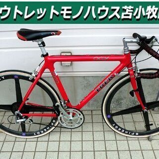 変速不良 要メンテ ロードバイク 自転車 トレック OCLV 5000 カーボンシリーズ レッド シマノ600 TREK 中古　苫小牧西店