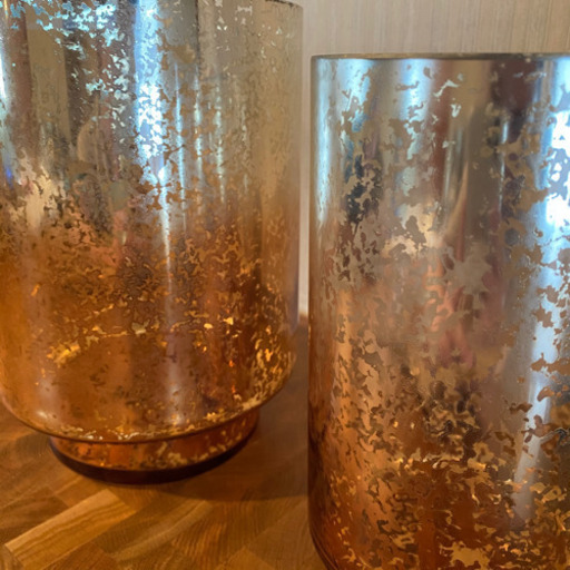 花瓶　ガラス　フラワーベース　２点セット