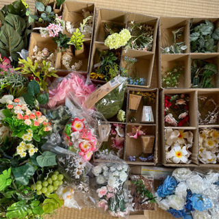 ハンドメイド用品　造花　グリーン　まとめ売り