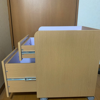 【譲ります】デスクワゴン2段 (机下の収納)の画像