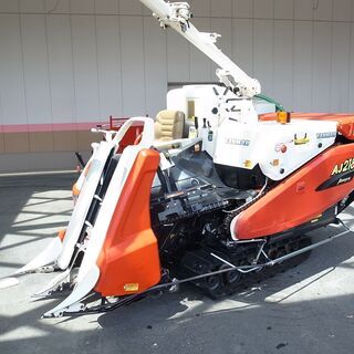 ヤンマー 18.5馬力 2条刈 コンバイン AJ218 グレンタンク/電動刈取スライド/HST 266h 整備済み品 自社配送可(地域限定) 引き取り歓迎の画像