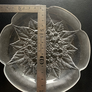 あげます　紫陽花　アジサイ　ガラスプレート　皿　4枚セットの画像