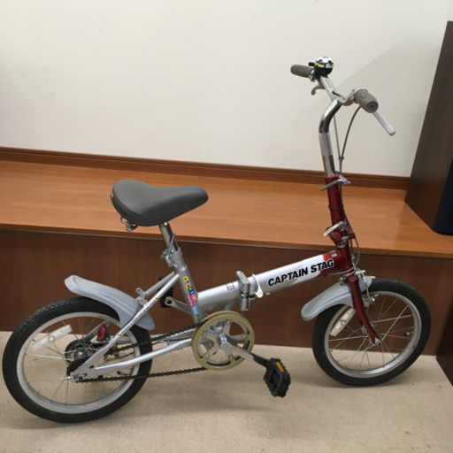 E【May 126】CAPTAIN  STAG  折り畳み自転車　16インチ