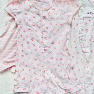 2wayオール ロンパース 4枚 女の子 50cm 60cm ピンク系の画像