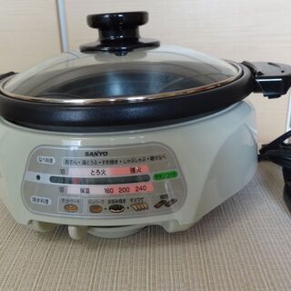 ●値下げ！●電気調理器●クックプレート（三洋）HPS-T37（グ...