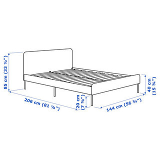 IKEA  イケア　クイーンサイズベッド　グレイの画像