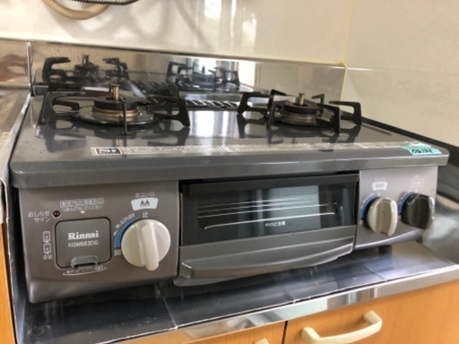 美品 プロパンガス用リンナイ　二口 ガスコンロ