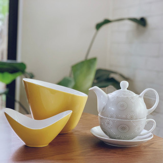 代官山購入★食器とティーポットのセット