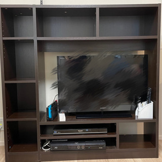 【0円】壁面テレビボード　テレビ台　壁面収納　横120×高さ11...