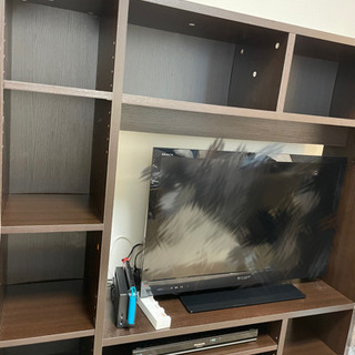 【0円】壁面テレビボード　テレビ台　壁面収納　横120×高さ119×奥行29の画像