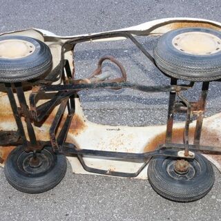 ヴィンテージ ペダル カー 車 ディスプレイの画像