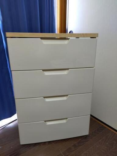 ウッドトップ4段チェスト