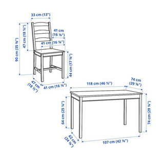 IKEAイケア　JOKKMOKK テーブル&チェア4脚、アンティークステインの画像
