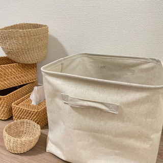 無印良品 カゴセット ラタンボックス バスケットの画像