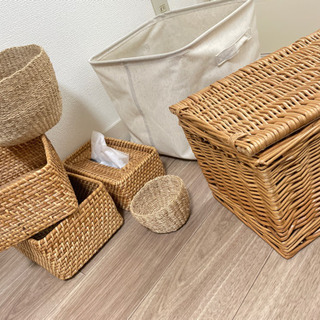 無印良品 カゴセット ラタンボックス バスケット