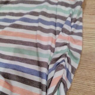 ボーダー柄ロング)タンクトップ　LLサイズの画像