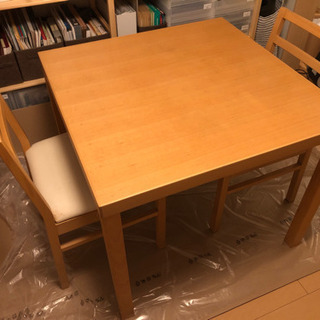 無印良品パイン材ダイニングセット【中古】