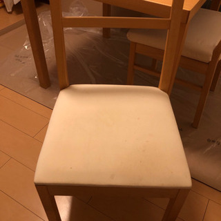 無印良品パイン材ダイニングセット【中古】の画像