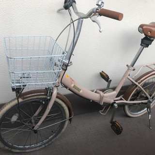 【終了】20インチ　折りたたみ自転車　要タイヤ交換