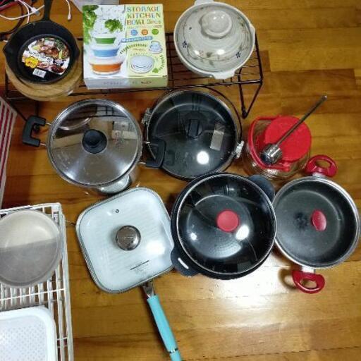 鍋　パスタ鍋　スキレットパン　キッチンラック色々まとめて！