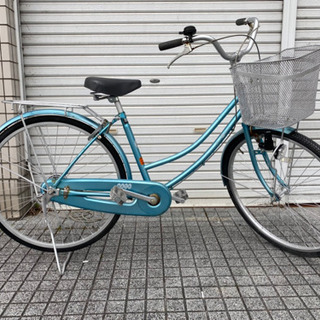 【中古自転車】26インチ変速なし　カゴ、サドル、鍵新品❗️スペア...
