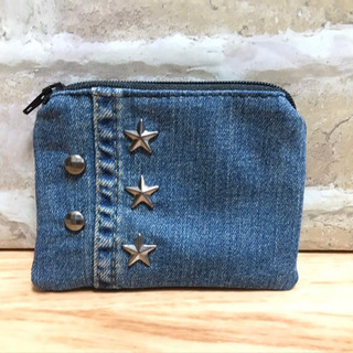 お値下げしました！ハンドメイド　かわいい　カッコいい　スタッズ　小銭入れ　ポーチ　2つセットの画像