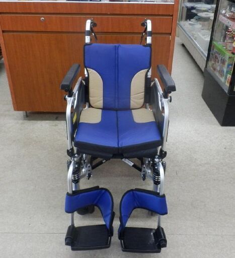 コンパクト車椅子 ミキ スキット2000 SKT-2000 耐荷重100kg 介助椅子 ブルー スリム 折り畳み MIKI 札幌 西野