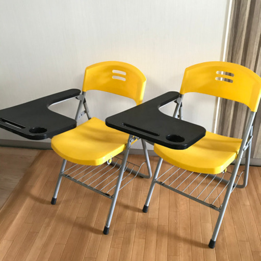 デスク付き　チェア　オフィス家具　テーブル付き　折りたたみチェア　イス　会議用