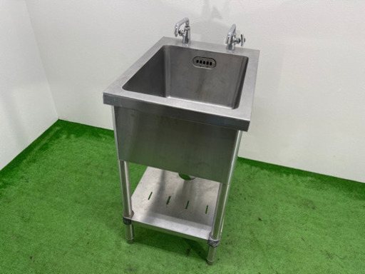 業務用　ステンレス　１層シンク流し台 　蛇口付き　店舗　飲食店　Ｗ４５０ｘＤ６００ｘＨ８００ｍｍ
