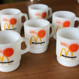 FIRE KING McDonald's マクドナルド スタッキングマグ アドマグ 1980年頃 ⑥ リサイクルショップ札幌　買取本舗　西野店の画像