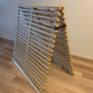 【値下げ】すのこベッド　折りたたみ　シングルベッド　寝具　